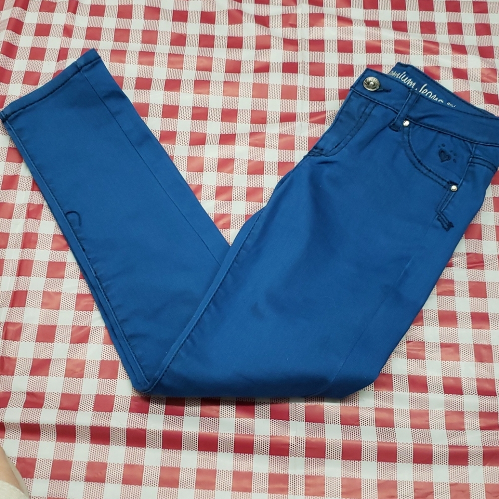 Justice premium electric blue jeans 12 R